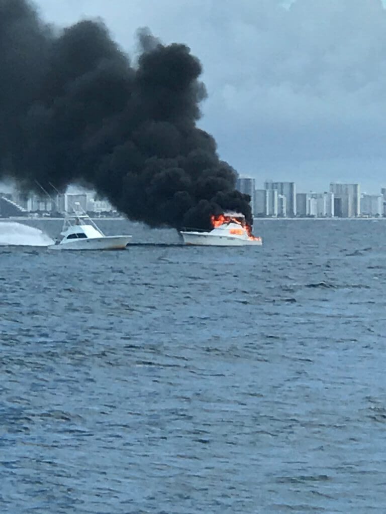 Boat fire